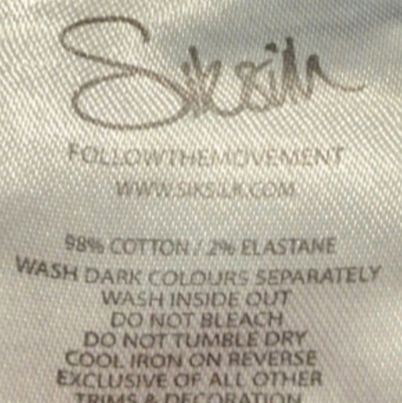 SikSilk Black Distressed Skinny Fit Denim Shorts - Picture 5 of 8